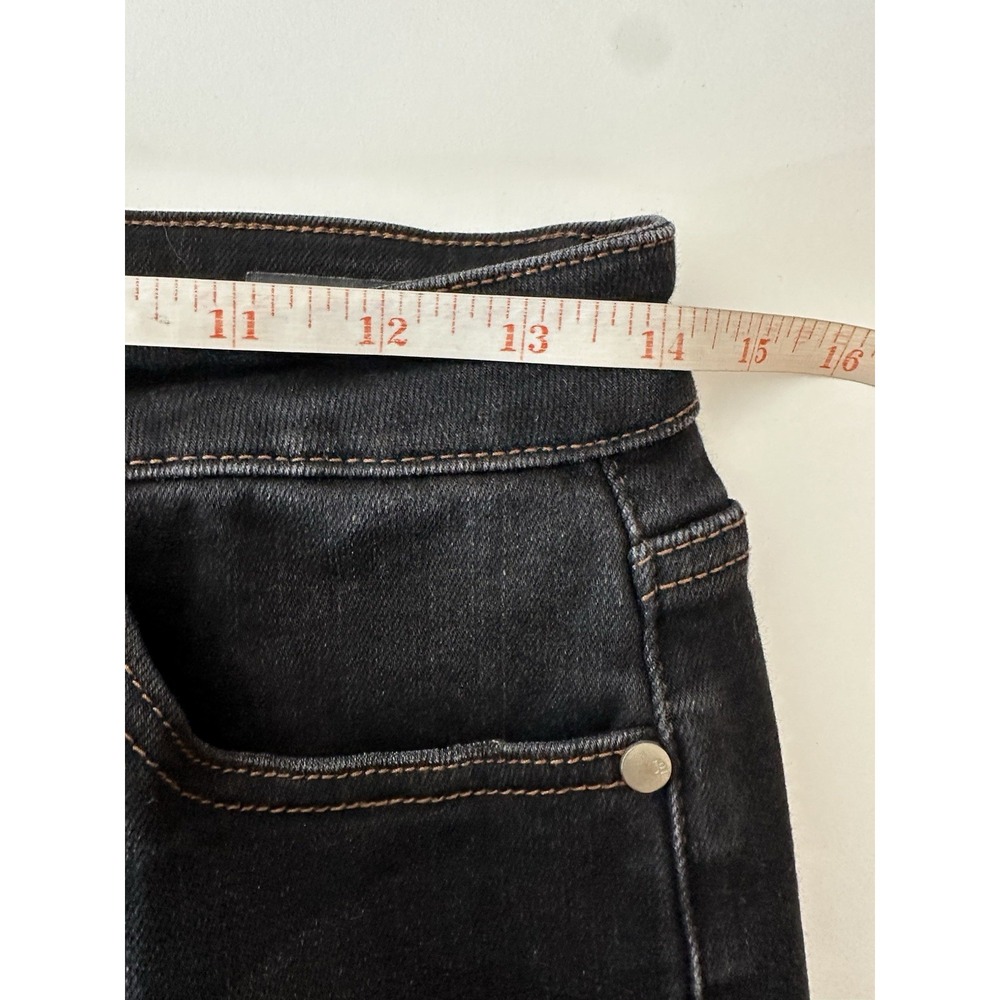 Judy Blue Cropped Straight Jeans Women Size 7 /‎ 28 Raw Hems Black Stretch - Picture 5 of 9